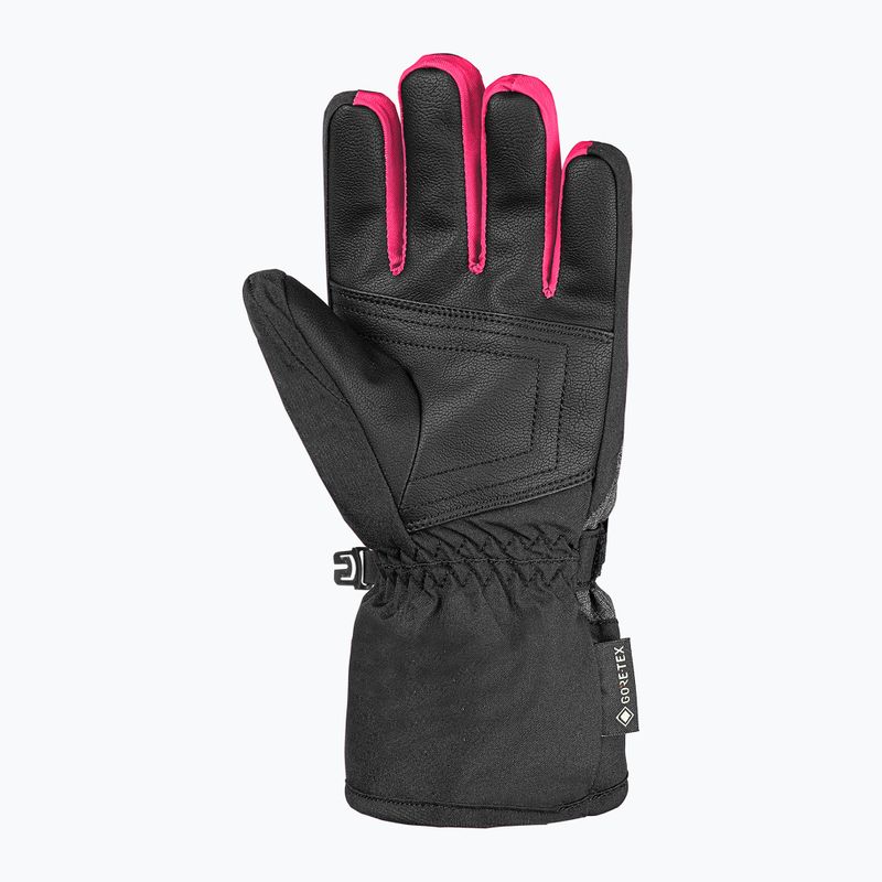 Kinder Skihandschuhe Reusch Rocket GORE-TEX black/black melange/pink glo 2
