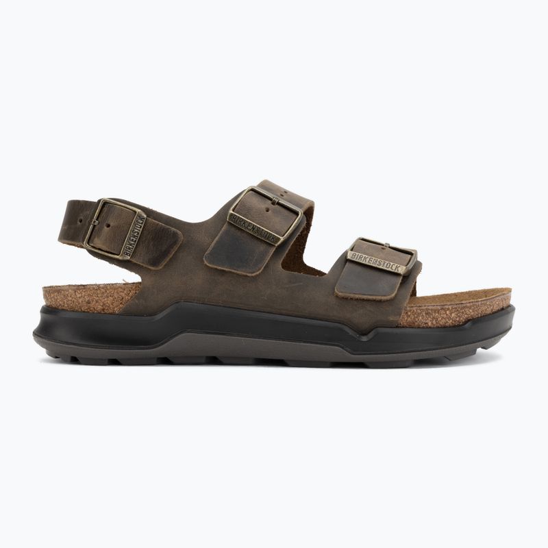 Herrensandalen BIRKENSTOCK Milano Crosstown Oiled Leather Regular faded khaki 2