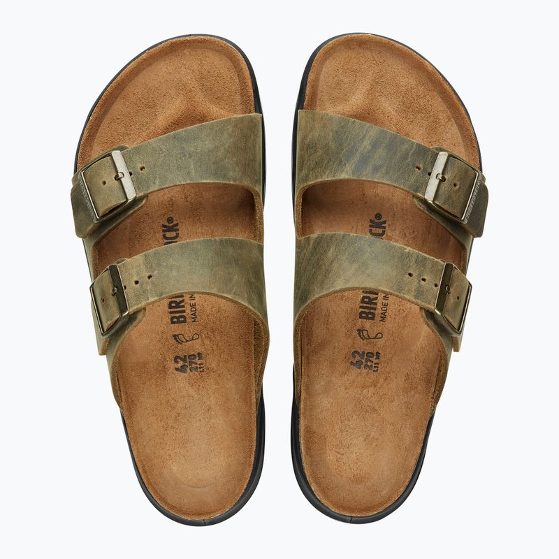 BIRKENSTOCK Arizona CT LEOI Regular verblichene khakifarbene Flip-Flops 10