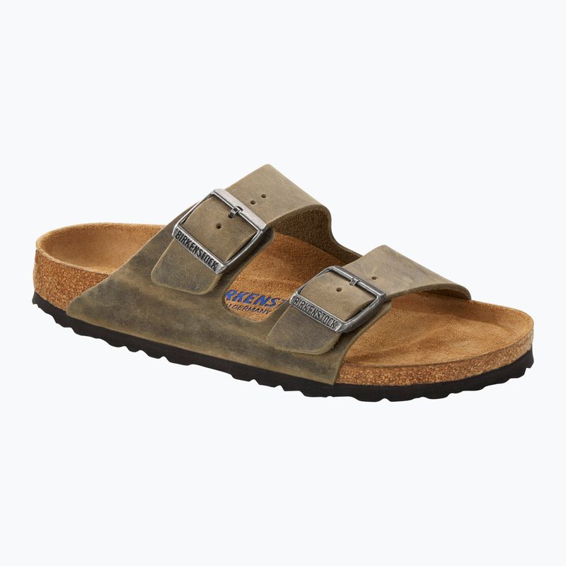 BIRKENSTOCK Arizona SFB LEOI Schmal verblichene khakifarbene Flip-Flops 8