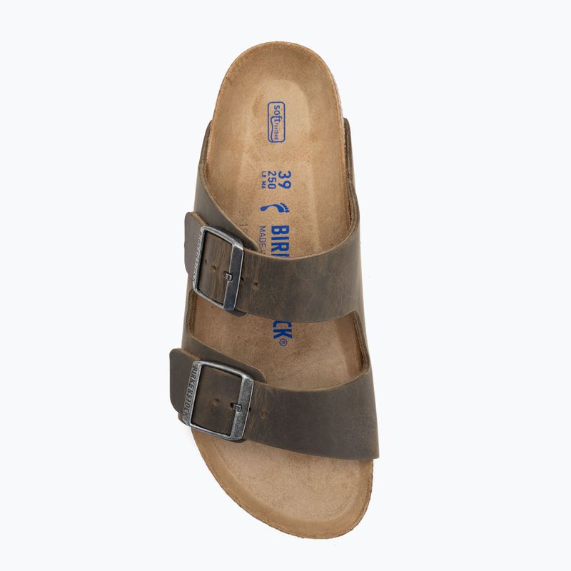 BIRKENSTOCK Arizona SFB LEOI Schmal verblichene khakifarbene Flip-Flops 5
