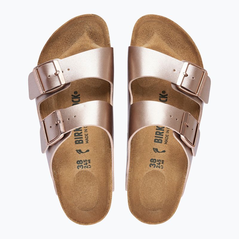 Damen-Pantoletten BIRKENSTOCK Arizona Birko-Flor Regular copper 3