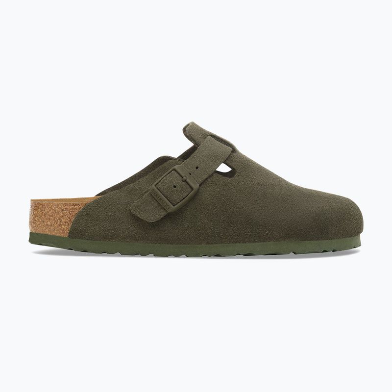 Badelatschen BIRKENSTOCK Boston Suede Leather thyme 2