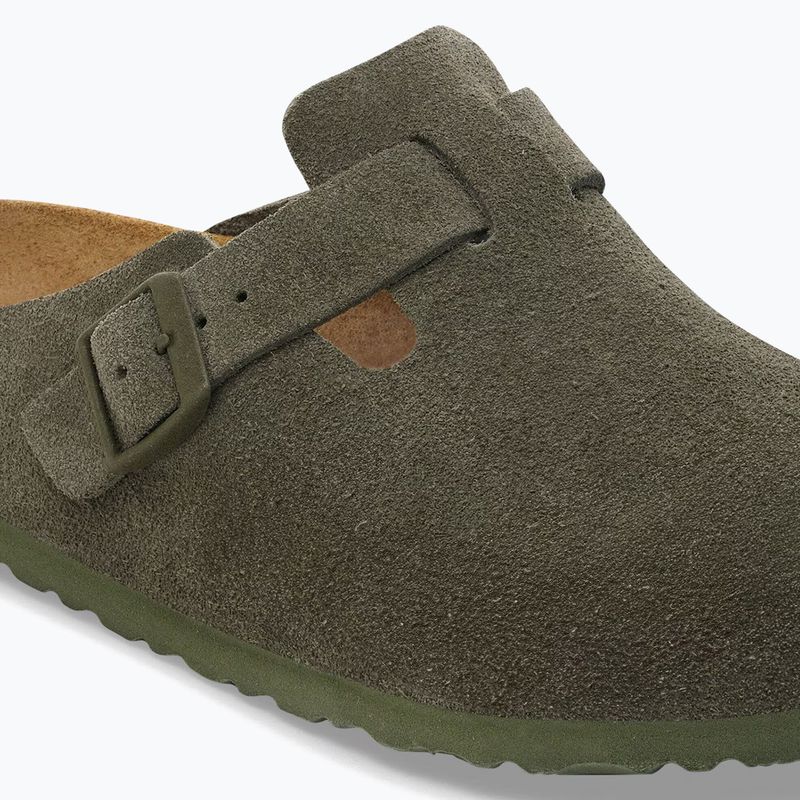 Badelatschen BIRKENSTOCK Boston Suede Leather thyme 6