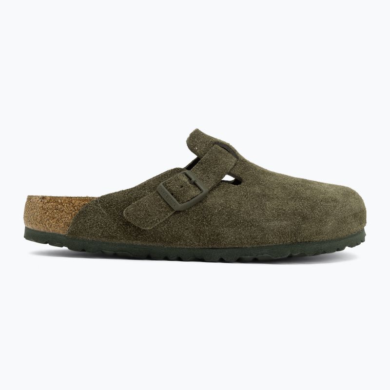Badelatschen BIRKENSTOCK Boston Suede Leather thyme 2