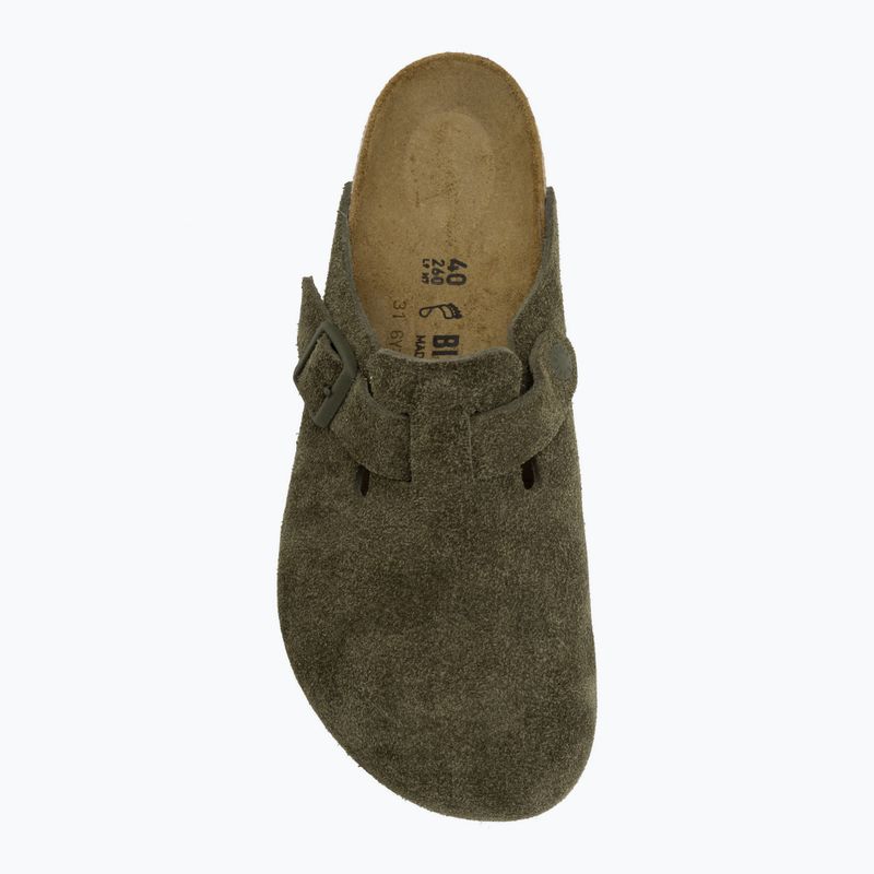 Badelatschen BIRKENSTOCK Boston Suede Leather thyme 5