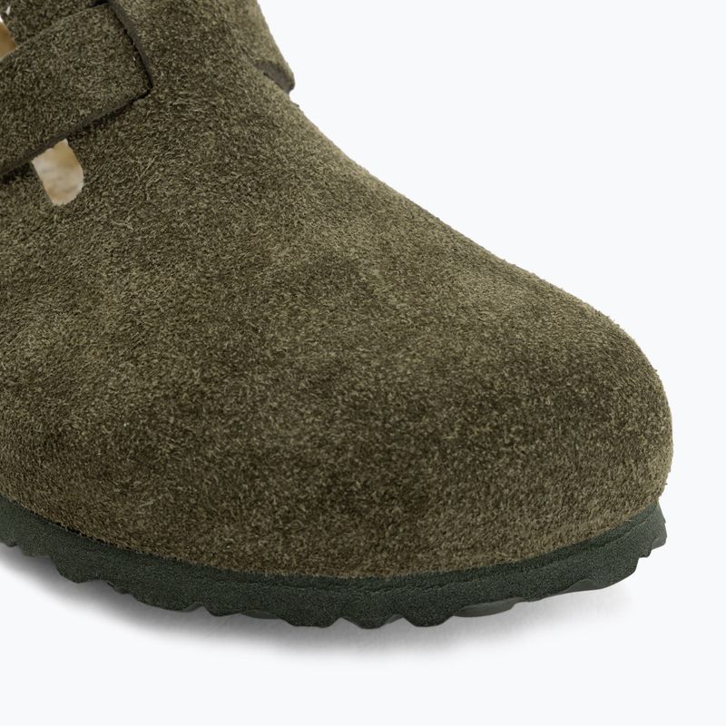 Badelatschen BIRKENSTOCK Boston Suede Leather thyme 7
