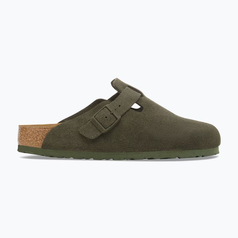 Badelatschen BIRKENSTOCK Boston Suede Leather thyme 2