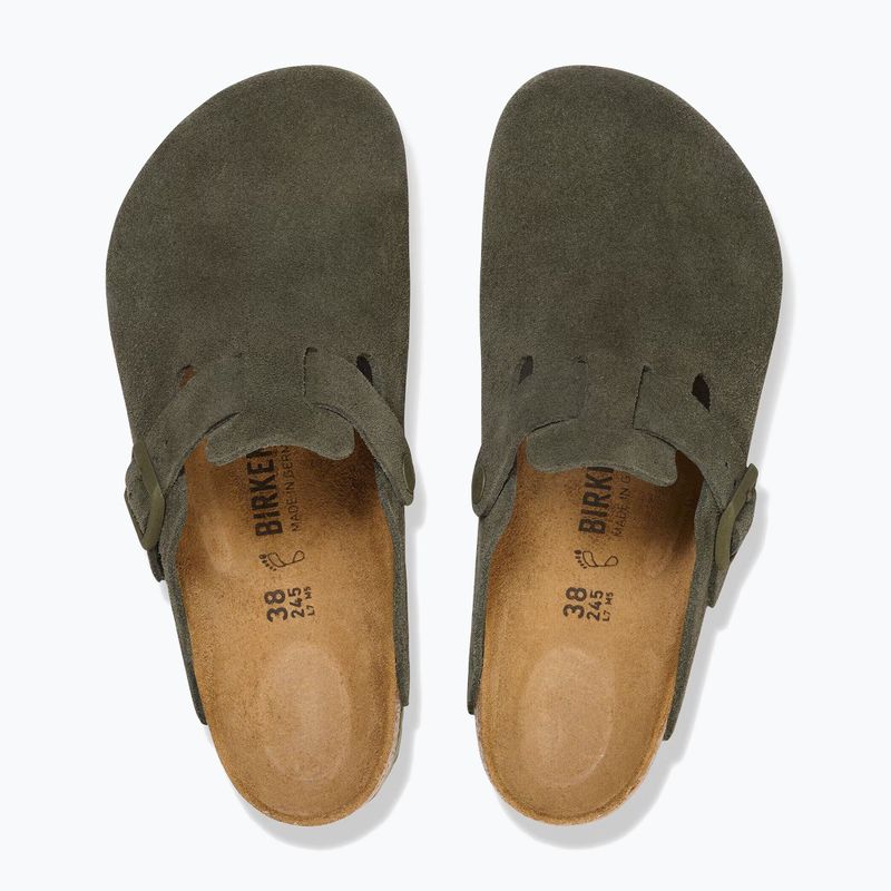 Badelatschen BIRKENSTOCK Boston Suede Leather thyme 4