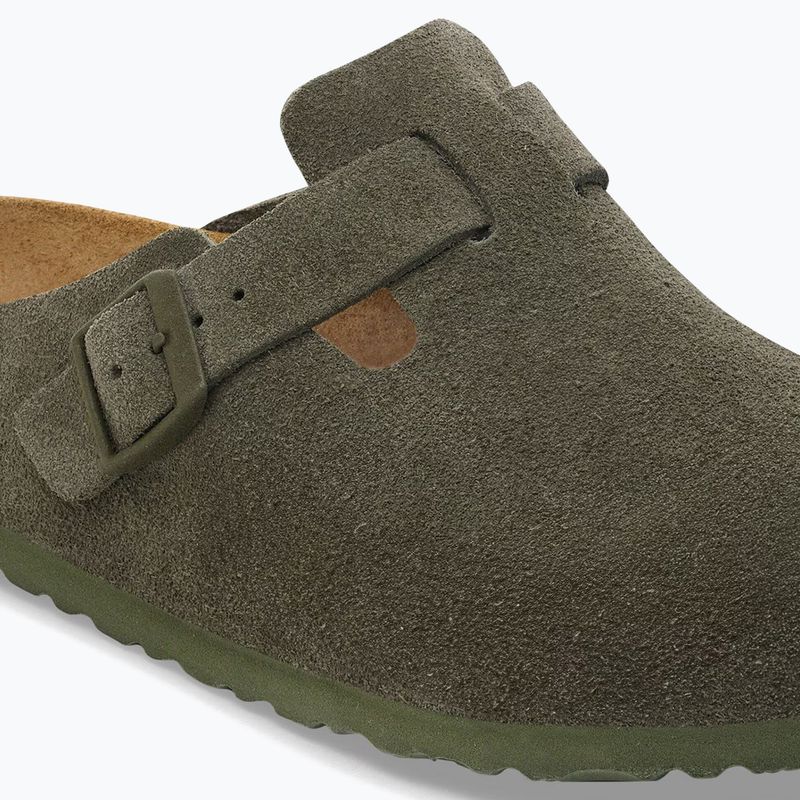 Badelatschen BIRKENSTOCK Boston Suede Leather thyme 6