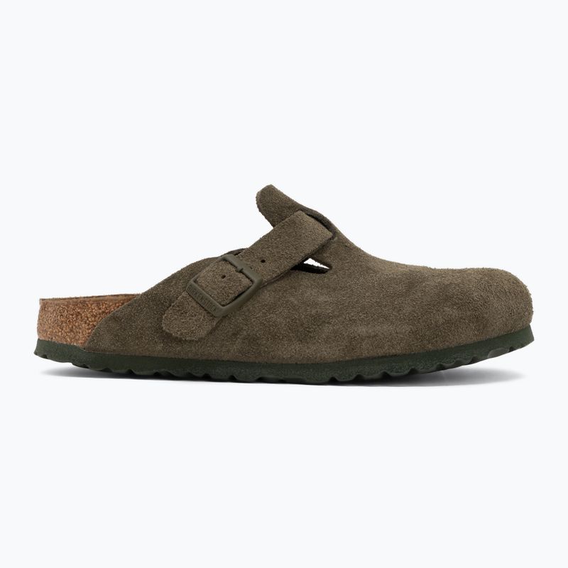 Badelatschen BIRKENSTOCK Boston Suede Leather thyme 2