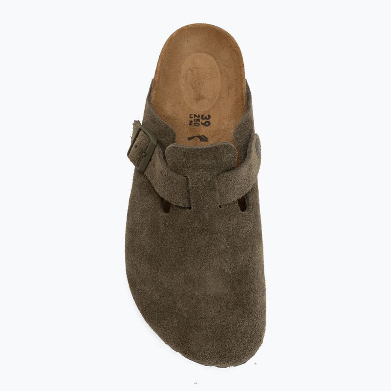 Badelatschen BIRKENSTOCK Boston Suede Leather thyme 5