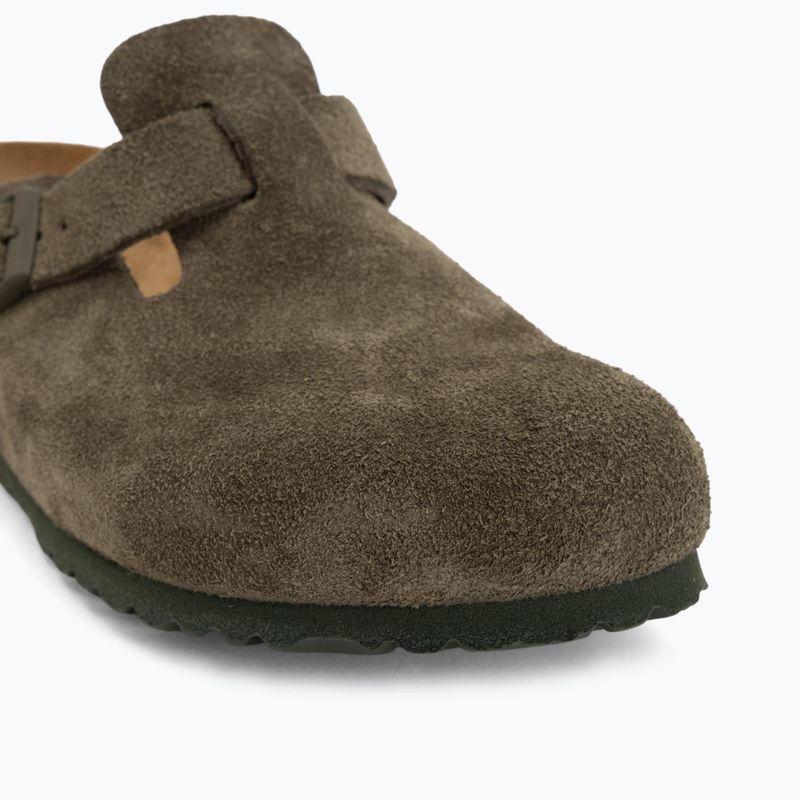 Badelatschen BIRKENSTOCK Boston Suede Leather thyme 7