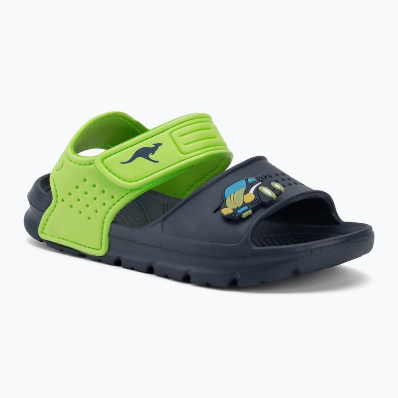 Kinder-Sandalen Kangaroos KangaSwim II dark navy/lime