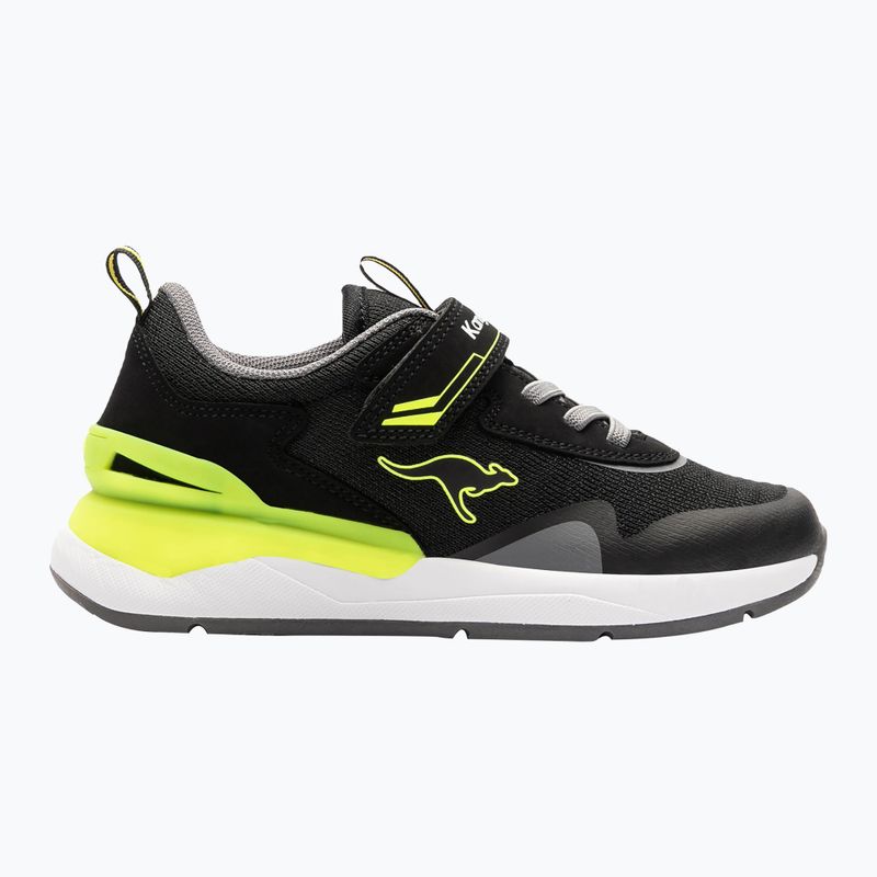 Kinderschuhe KangaROOS KD-Gym EV jet black/neon yellow 8