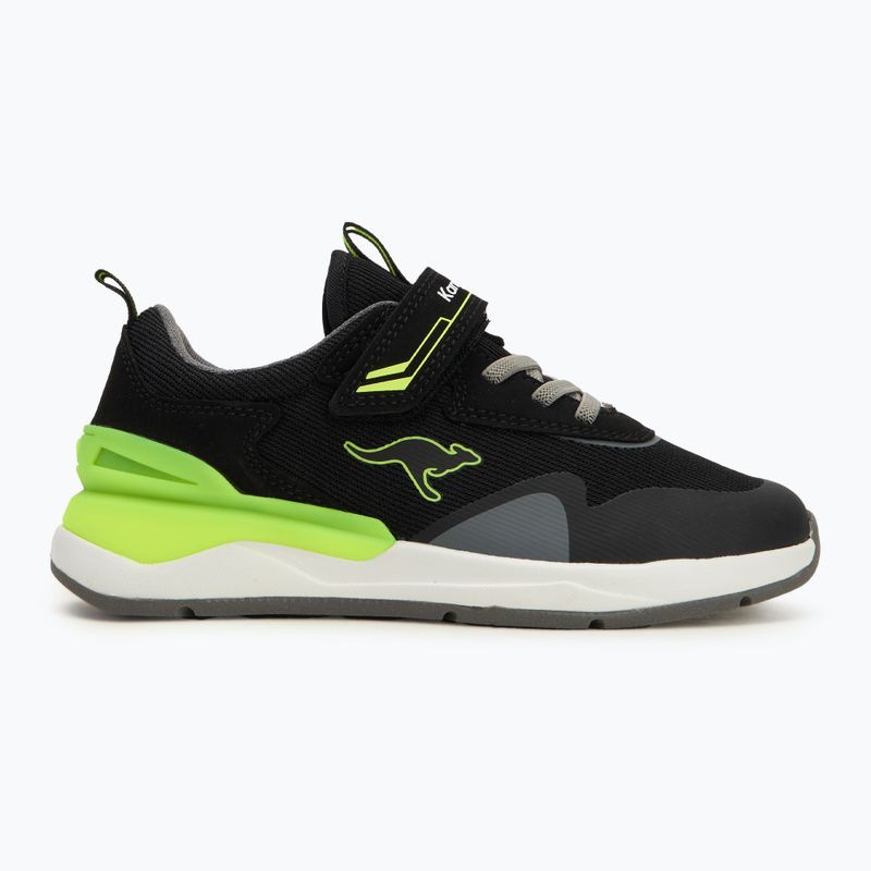 Kinderschuhe KangaROOS KD-Gym EV jet black/neon yellow 2