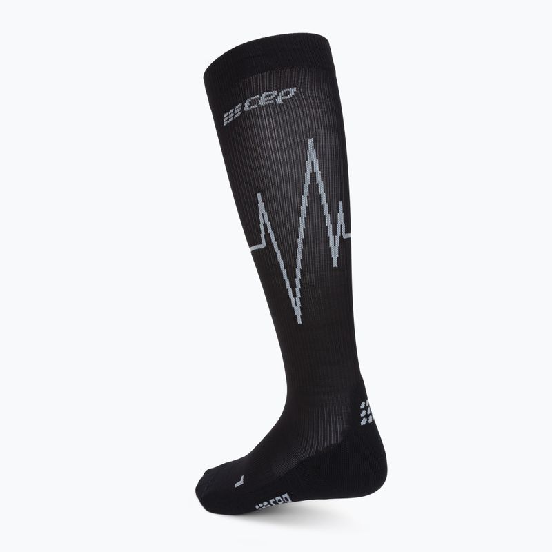 CEP Heartbeat Herren Kompressions-Laufsocken schwarz WP30KC2 2