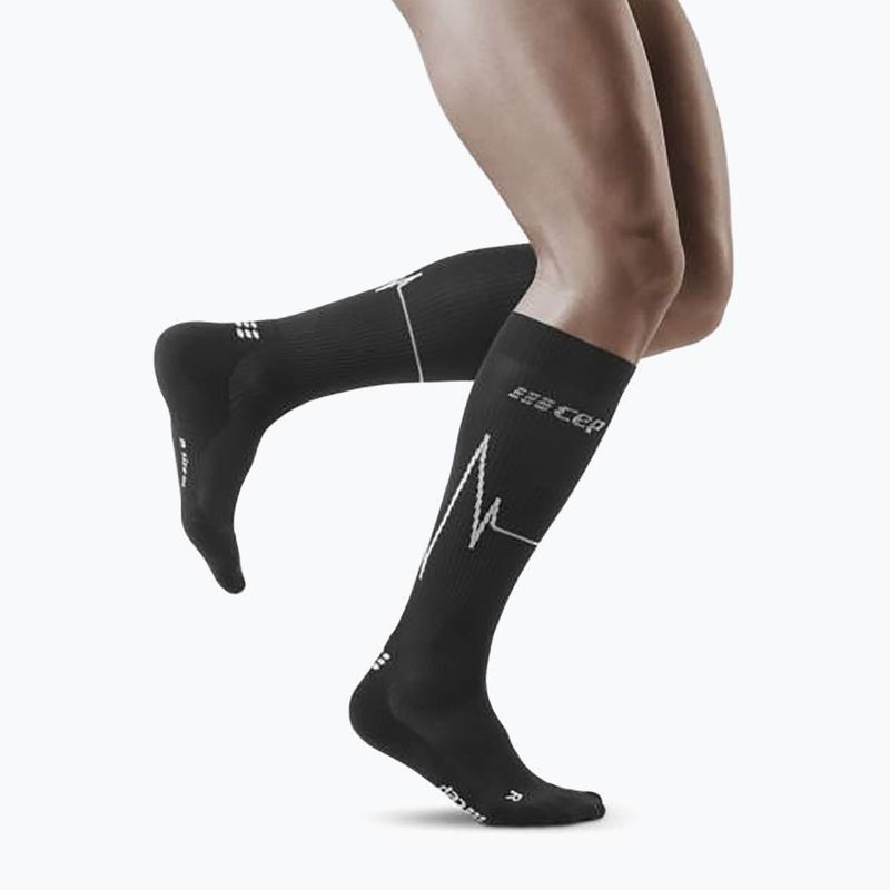 CEP Heartbeat Herren Kompressions-Laufsocken schwarz WP30KC2 4
