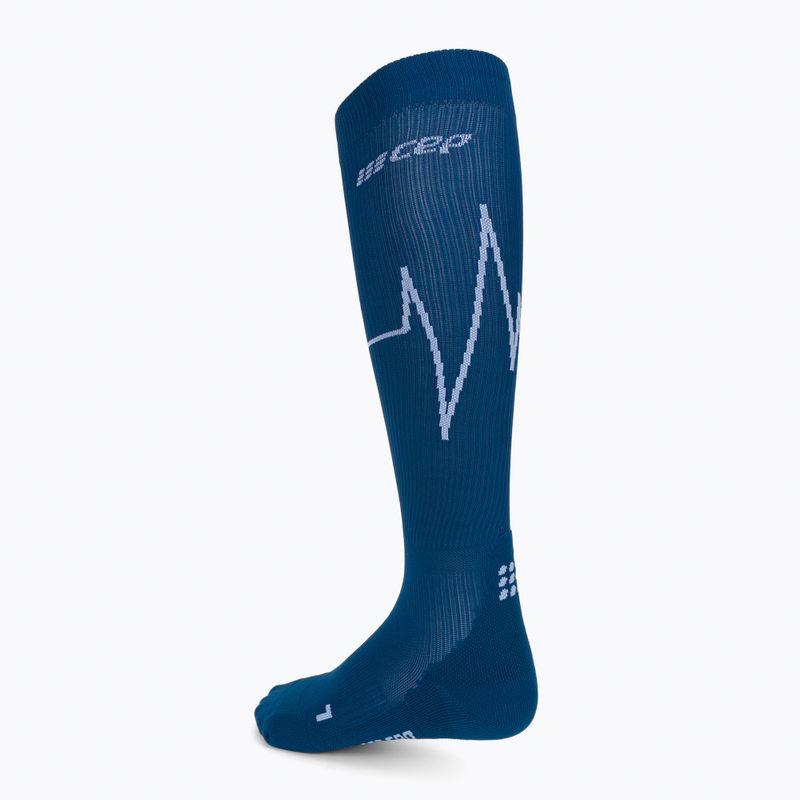 CEP Heartbeat blau Herren Kompressions-Laufsocken WP30NC2 2