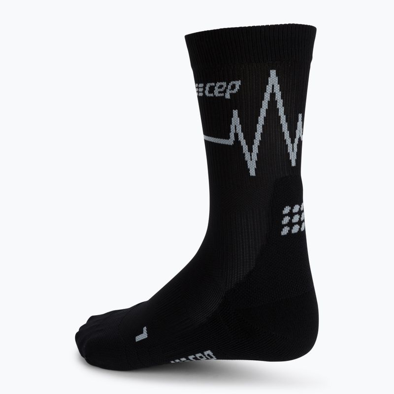 CEP Heartbeat Männer kurze Kompression laufen Socken schwarz WP3CKC2 2