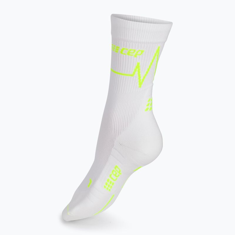 CEP Heartbeat Frauen Kompression laufen kurze Socken weiß WP2CPC2 2