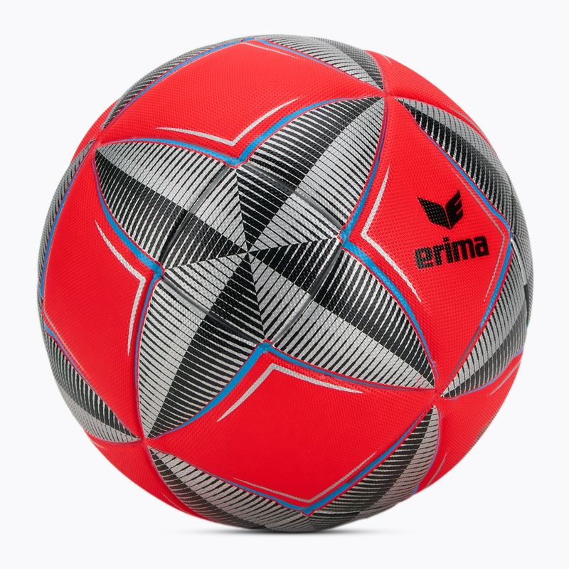 ERIMA Senzor Star Match Fluo feurige Koralle/schwarz Fußball Größe 5 2