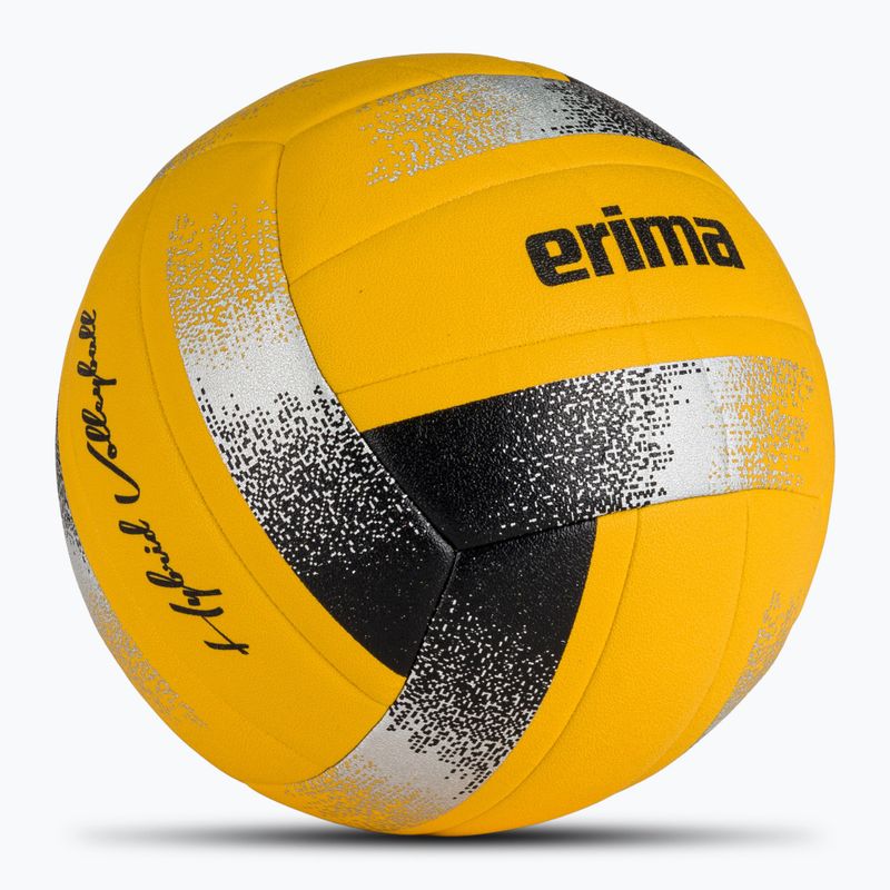 ERIMA Hybrid Volleyball gelb/schwarz/silber 2