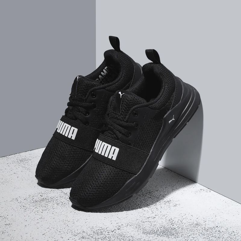 PUMA Wired Run Jr Kinderschuhe puma schwarz/puma weiß 14