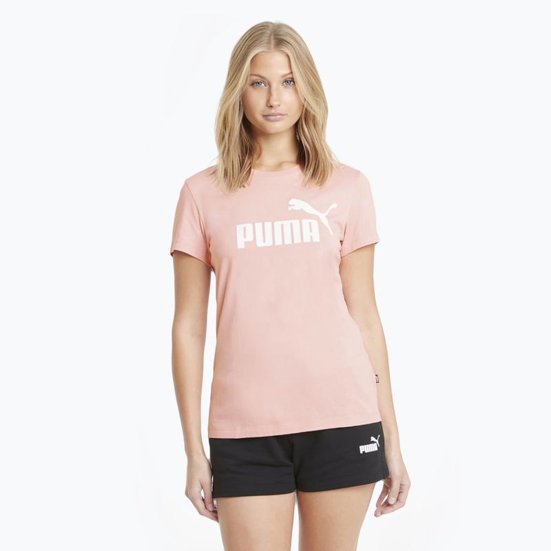 PUMA ESS Logo-T-Shirt für Frauen in Brautrosa