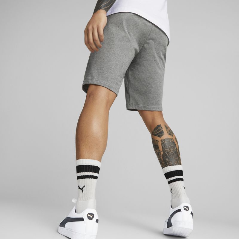 Herren PUMA Ess Jersey Shorts mittelgrau heather