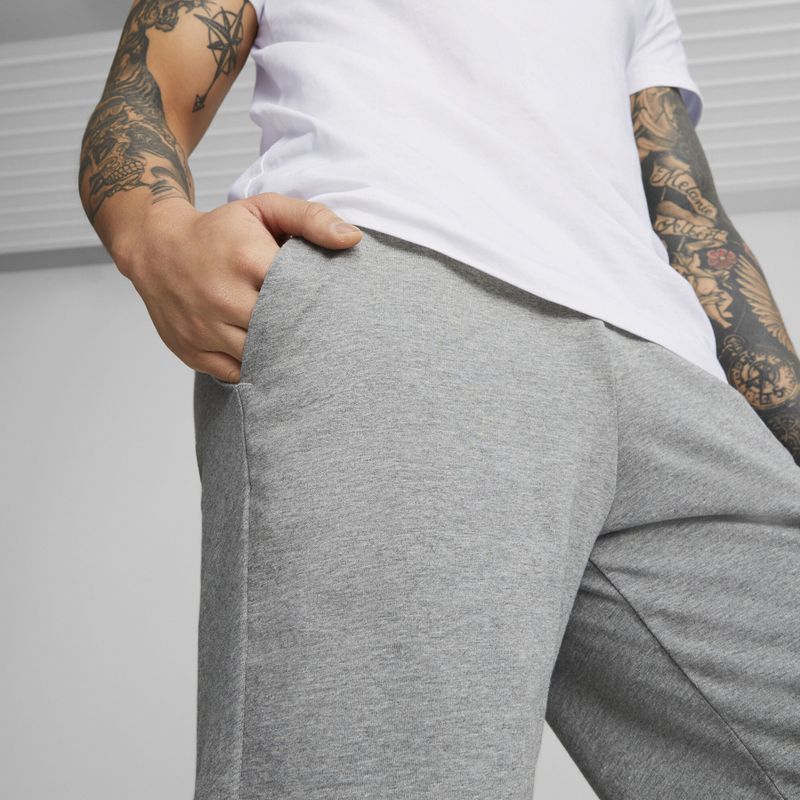 Herren PUMA Ess Jersey Shorts mittelgrau heather