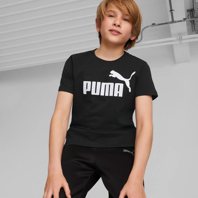 PUMA Essentials Logo Tee für Kinder puma schwarz
