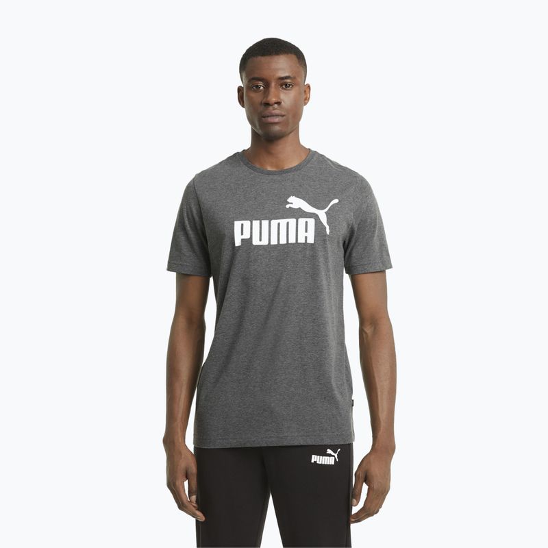 Shirt Herren PUMA Essentials Heather Tee puma black