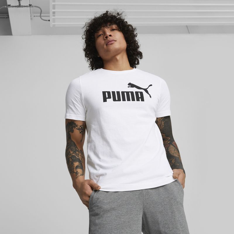 Herren PUMA Ess Logo Tee puma weiß