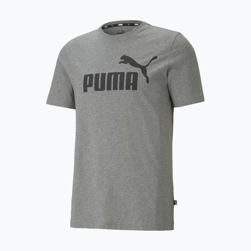 Herren PUMA Ess Logo Tee mittelgrau heather T-shirt