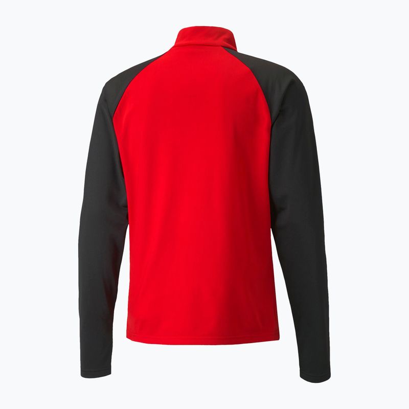 PUMA Teamliga 1/4 Zip Top Fußball Sweatshirt rot/schwarz 657236_01 7