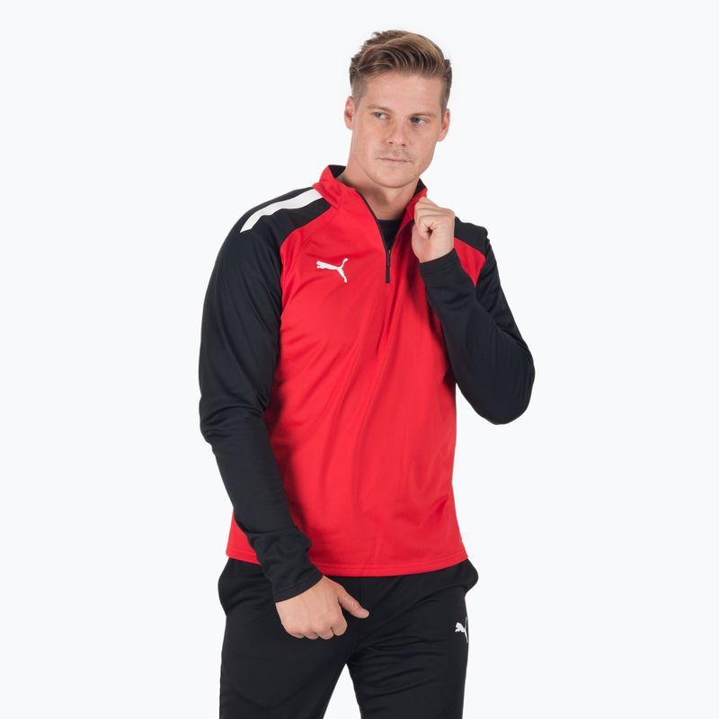 PUMA Teamliga 1/4 Zip Top Fußball Sweatshirt rot/schwarz 657236_01
