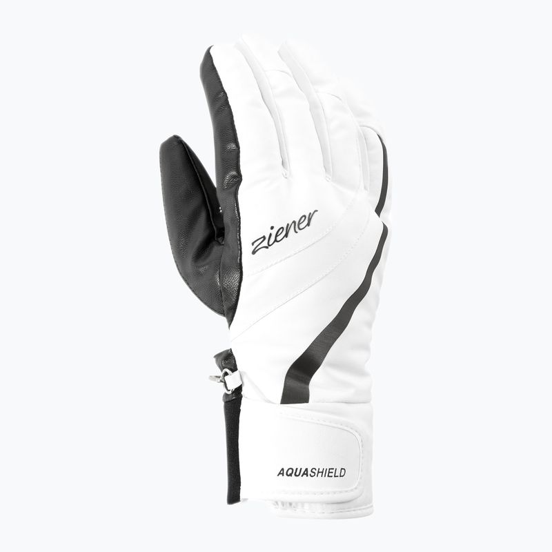 Skihandschuhe Damen ZIENER Kitty Aquashield white 7