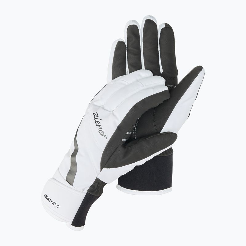 Skihandschuhe Damen ZIENER Kitty Aquashield white