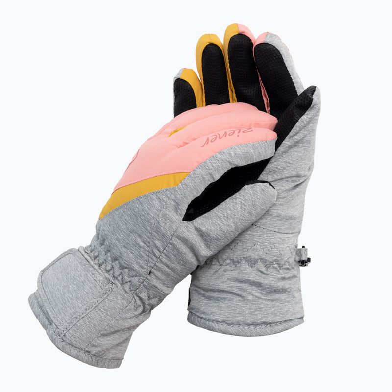 Skihandschuhe Kinder ZIENER Loriko AS grau-rosa 81993