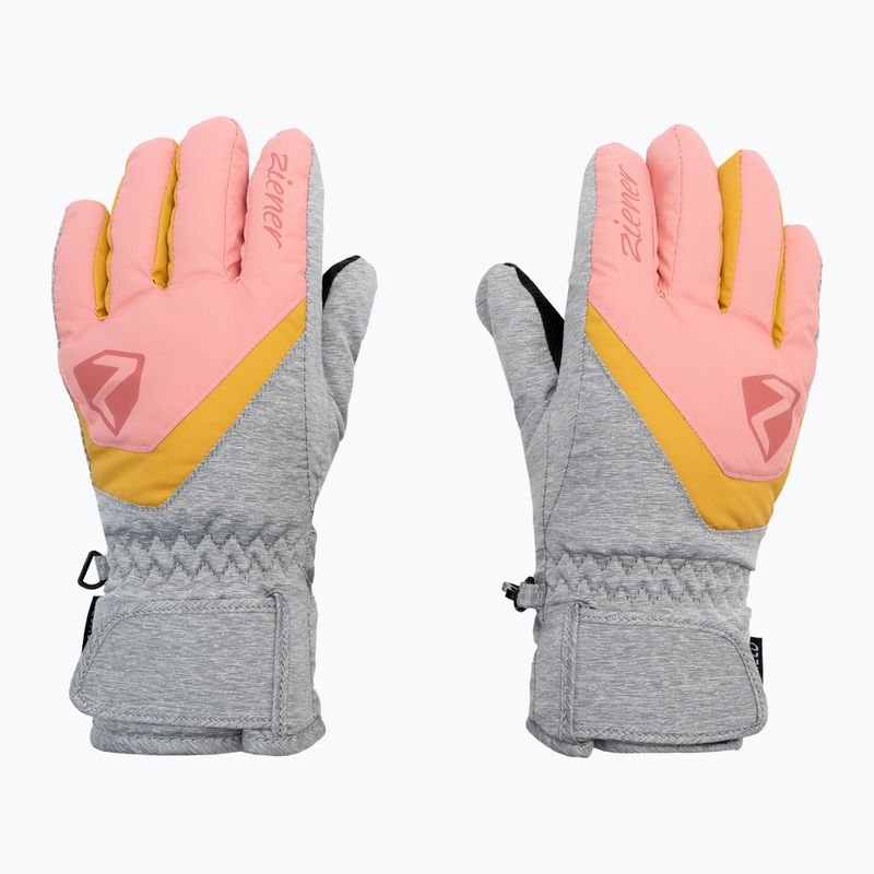 Skihandschuhe Kinder ZIENER Loriko AS grau-rosa 81993 2