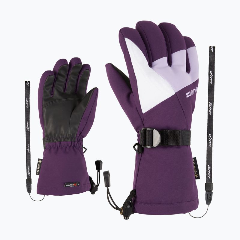 Skihandschuhe Kinder ZIENER Lani GTX dark violet 7