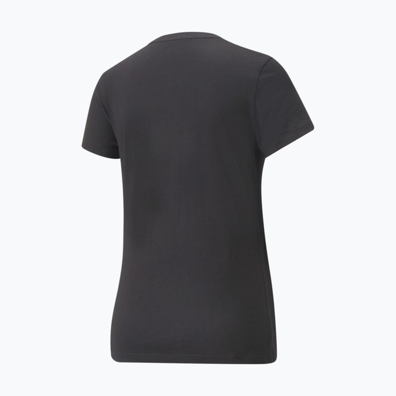 PUMA ESS+ Metallic Logo Tee für Damen puma schwarz/gold foll
