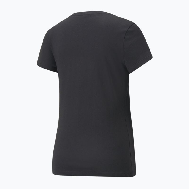 PUMA ESS+ Metallic Logo Tee für Damen puma schwarz/silber metallic 2