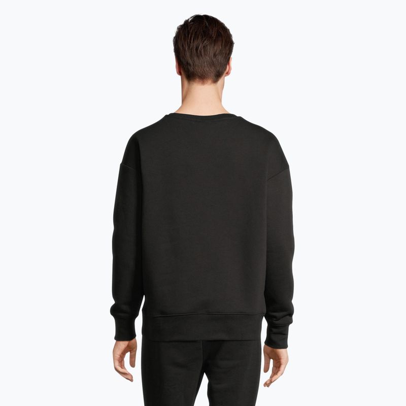 Herren FILA Brand Loose Fit Crew Sweatshirt schwarz 3