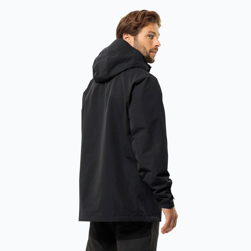 Jack Wolfskin Herren 3-in-1 Jacke Jasper 2L schwarz 2