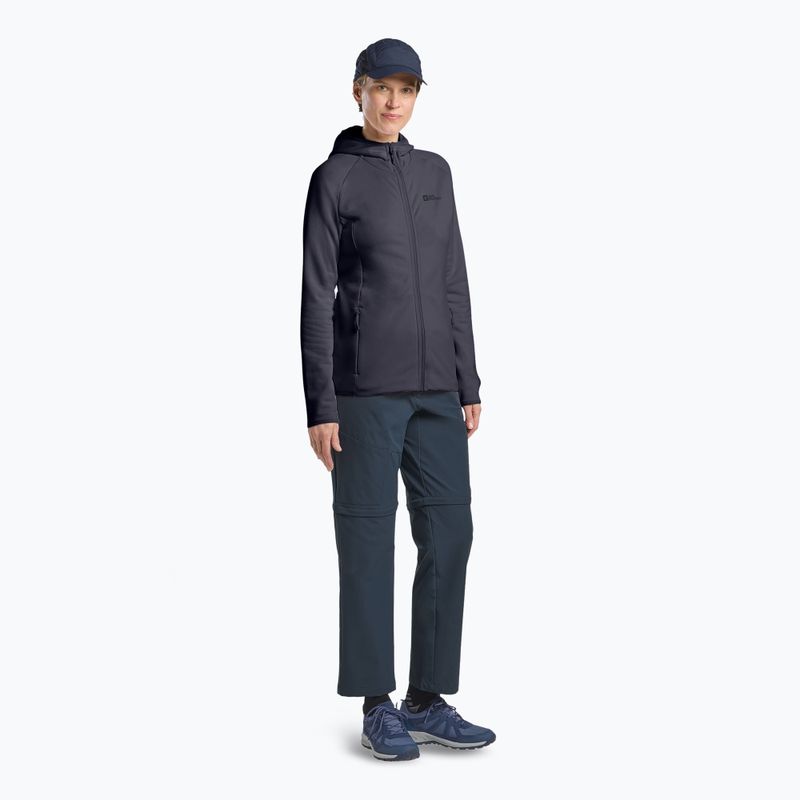 Hoodie Damen Jack Wolfskin Baiselberg Hooded FZ graphite 2
