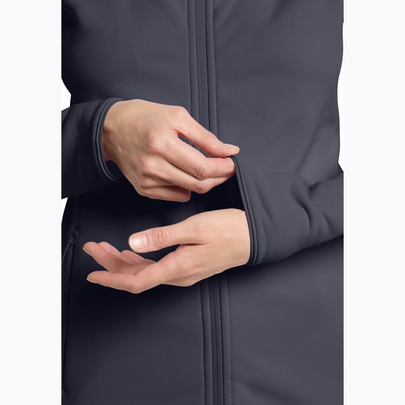 Hoodie Damen Jack Wolfskin Baiselberg Hooded FZ graphite 7