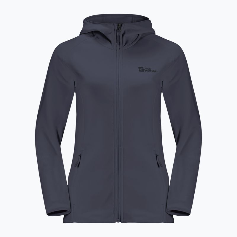 Hoodie Damen Jack Wolfskin Baiselberg Hooded FZ graphite 8