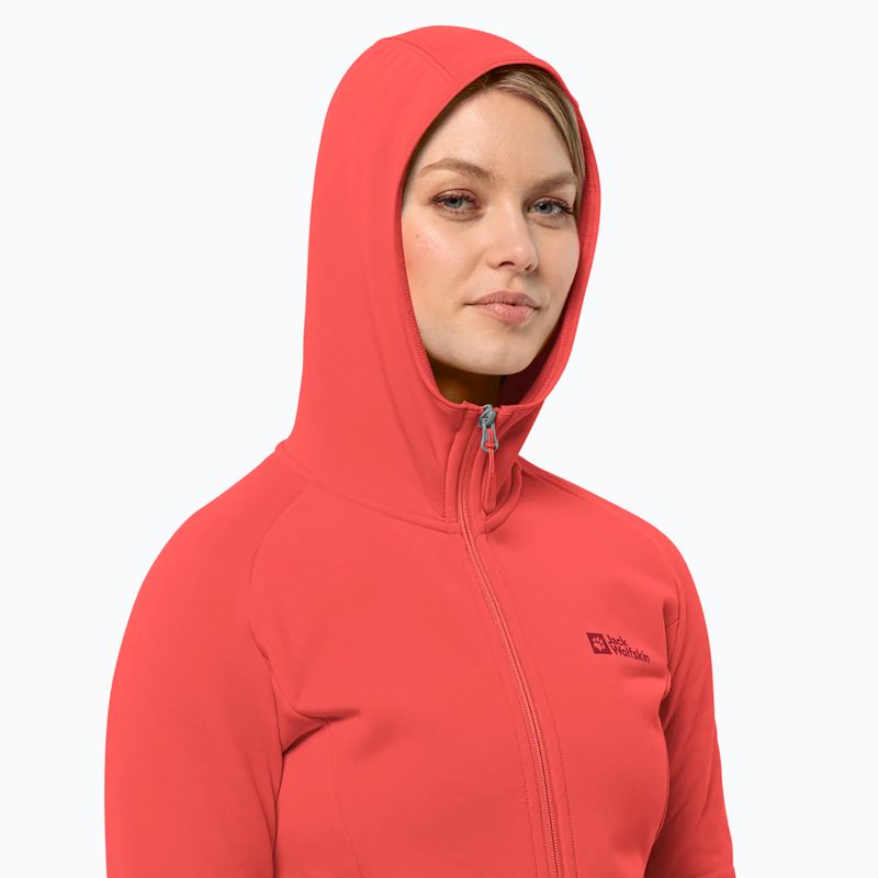 Jack Wolfskin Damen Sweatshirt Baiselberg Hooded FZ vibrant rot 3
